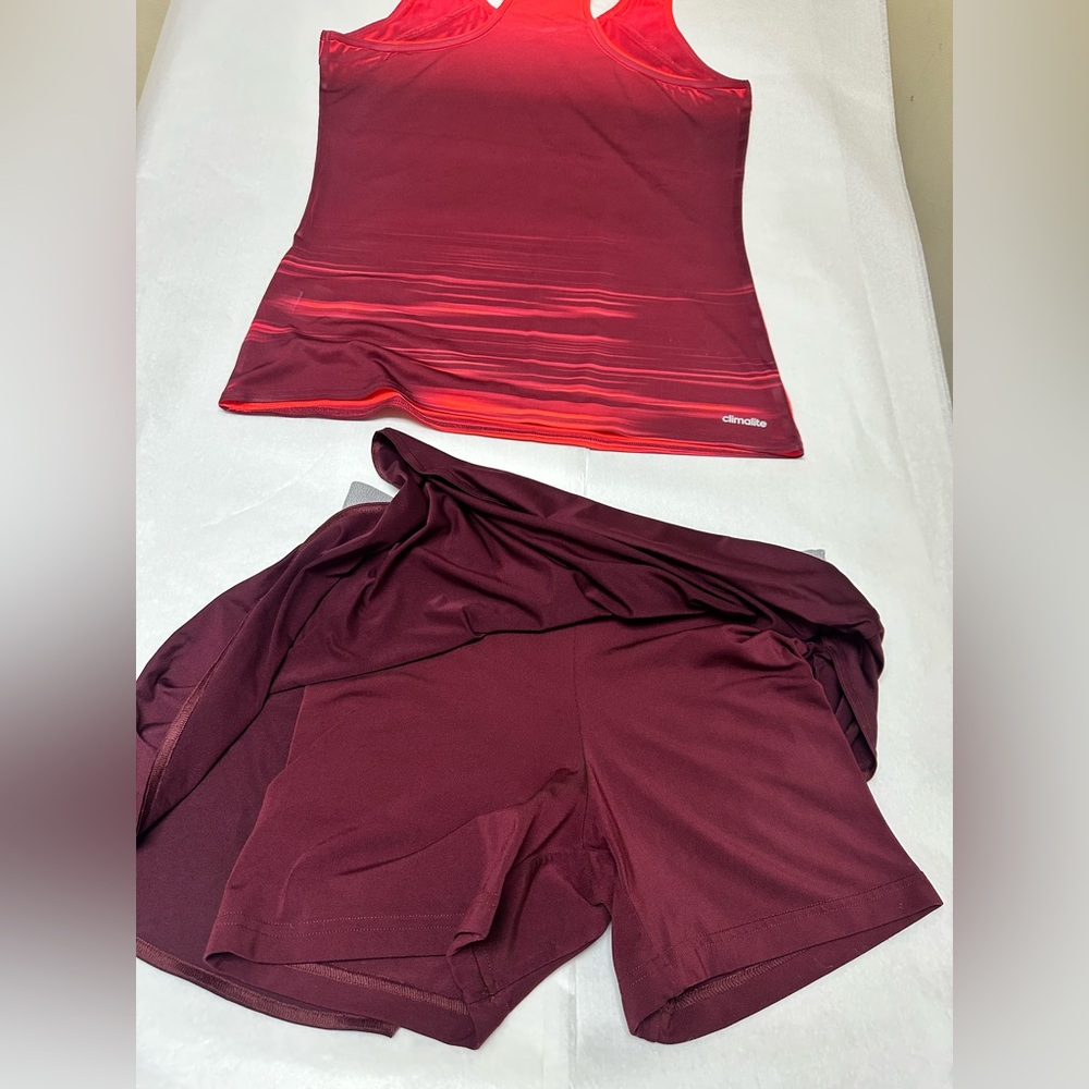 Adidas Climate Red Athletic Set 🥀Skort & Tank Top 🥀 - Picture 4 of 12